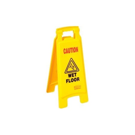 Rubbermaid Commercial Products Rubbermaid® 6112-77 Floor Sign 2 Sided - Caution Wet Floor FG611277YEL